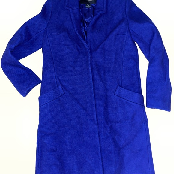 French Connection Vibrant Blue Trench Coat‎ - Picture 1 of 5